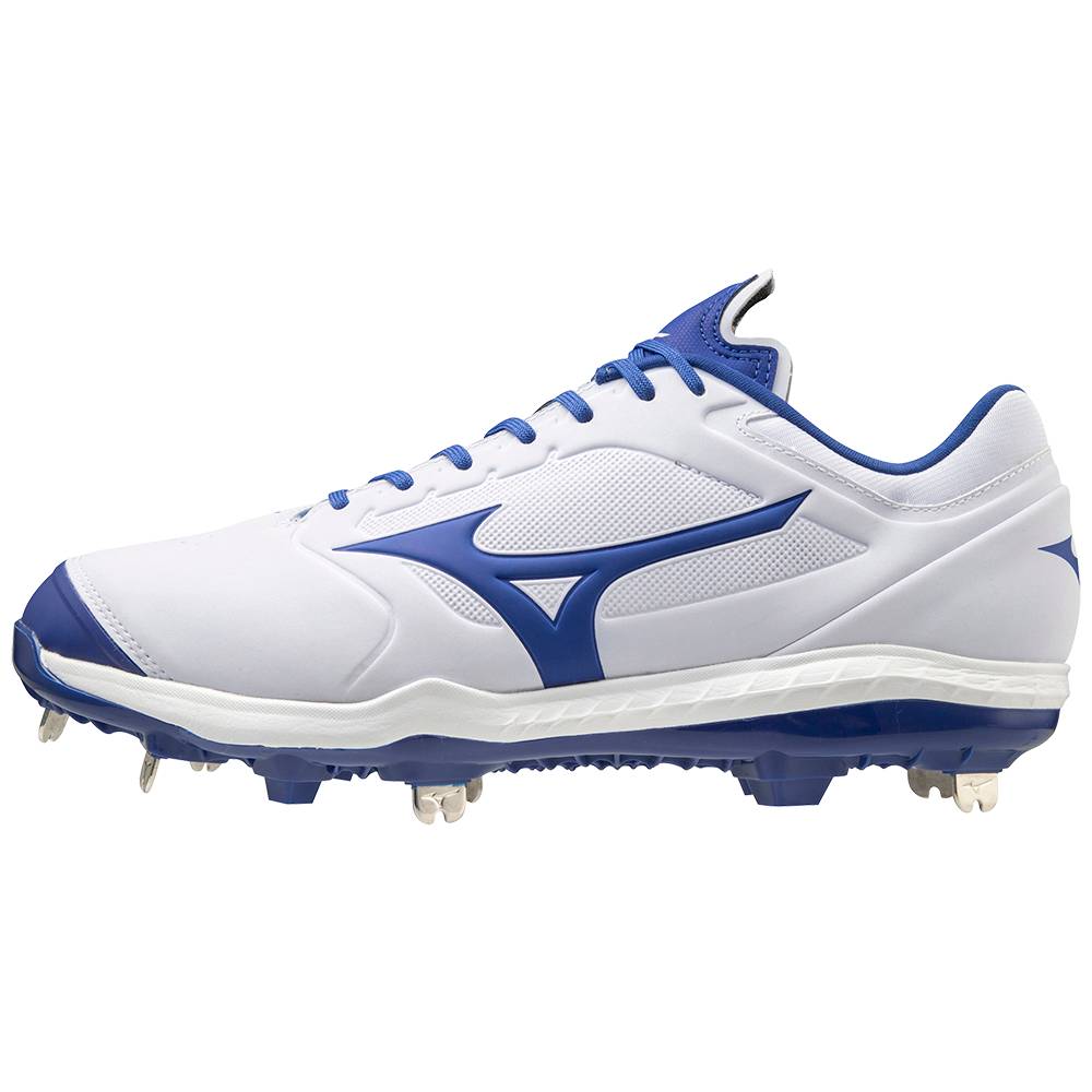 Scarpe Softball Mizuno Sweep 5 Basse Metal Donna - Bianche/Blu Reale - 17098-ISWP